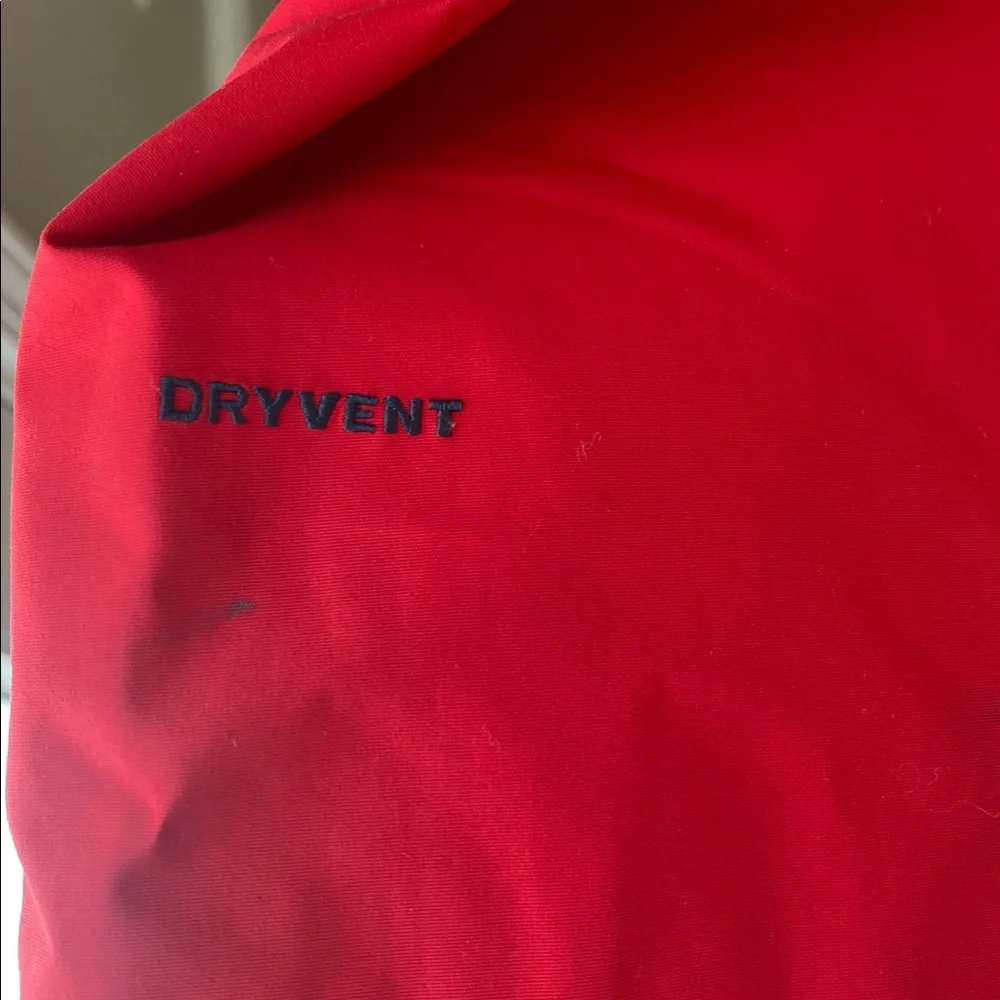 The North Face Mens XL jacket red dry vent windbreaker rain jacket granola